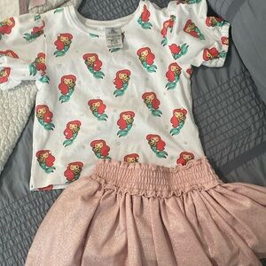 Disney Little Mermaid Ariel 2 piece set size 5/6
